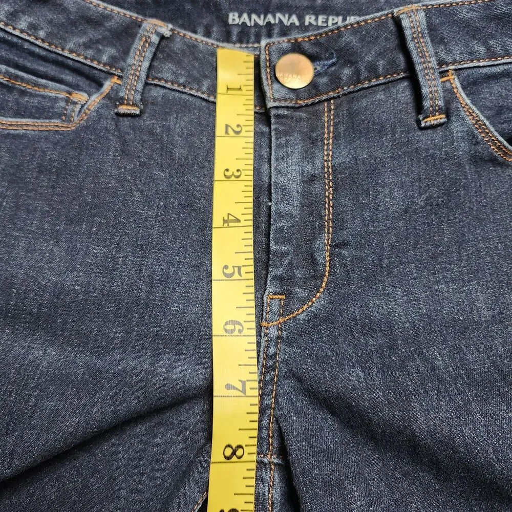 Banana Republic Jeans Womens 26P Dark Wash Skinny Stretch Denim Classic Fit‎